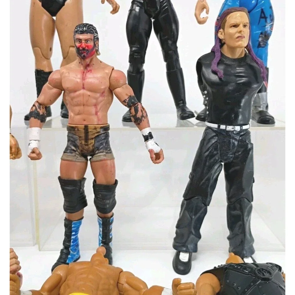 Lot Of 14 WWE/WWF  Wrestling Action Figure Various Years 90s 00s PARTS